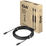 Club 3D USB-C 3.2 Gen2 > USB-C Active bi-directional, Câble Noir, 5 mètres, 8K 60Hz
