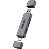 Lecteur de cartes USB-A + USB-C avec port USB