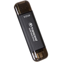 Transcend ESD310 Portable 512 Go SSD externe Noir, USB-A 3.2 (10 Gbit/s) | USB-C 3.2 (10 Gbit/s)