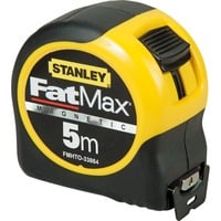 Stanley Mètre ruban Lame FatMax Armor Magnetic, Mètre à ruban Noir/Jaune, 5 mètre, largeur 32 mm
