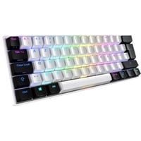 Sharkoon SKILLER SGK50 S4, clavier gaming Blanc/Noir, Layout BE, Kailh Red, LED RGB, Hot-swappable, 60%