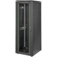 Digitus Armoire réseau de série Unique - 600 x 600 mm (lxp), Armoire informatique Noir, Rack autonome, 32U, 800 kg, Noir