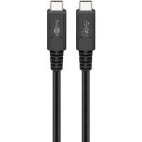goobay IB-CB034 USB-C > USB-A et USB-C, Câble Noir, 1 mètre