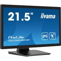 iiyama ProLite T2238MSC-B1 21.5" Touchscreen-Moniteur  Noir (Mat), Touch, HDMI, DisplayPort, USB, Audio