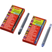 Herlitz 10412070 recharge pour stylos Bleu 5 pièce(s), Encre Bleu, Bleu, Multicolore, Boîte, 5 pièce(s)